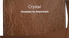  Presentation with brown leather - PPT layouts consisting of brown leather tag template texture clothing label mockup background and a tawny brown colored foreground