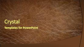  Presentation with brown leather - Slides featuring brown leather texture horizontal orientation background and a tawny brown colored foreground