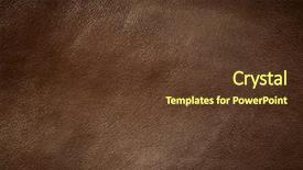  Presentation with brown leather - Colorful slide deck enhanced with brown leather texture horizontal orientation backdrop and a tawny brown colored foreground