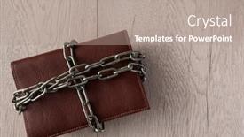 Presentation with bound - Slide deck consisting of brown-leather-wallet-bound background and a coral colored foreground