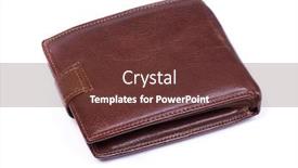  Presentation with brown leather - Amazing PPT theme having brown-leather-wallet-isolated backdrop and a tawny brown colored foreground