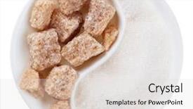  Presentation with sugar cane - Beautiful theme featuring brown lump cane sugar versus backdrop and a light gray colored foreground