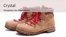  Presentation with mountain - Slides consisting of business hand pushing financial fund background and a ocean colored foreground.