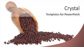  Presentation with mustard seed - Cool new PPT theme with brown mustard seed backdrop and a white colored foreground