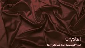  Presentation with abstract wave - PPT layouts consisting of brown-nacre-wave-fabric-silk background and a wine colored foreground