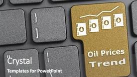  Presentation with oil - Colorful PPT layouts enhanced with brown oil prices tend key backdrop and a  colored foreground