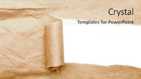  Presentation with torn paper - Beautiful PPT layouts featuring brown package paper torn backdrop and a lemonade colored foreground