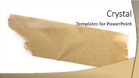  Presentation with duct - Cool new slides with brown packaging tape isolated backdrop and a white colored foreground