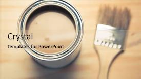  Presentation with paint bucket - Slides featuring elderly - old men with gray beard background and a light gray colored foreground