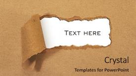  Presentation with torn paper - Slide deck consisting of brown paper - torn cardboard in the middle background and a coral colored foreground