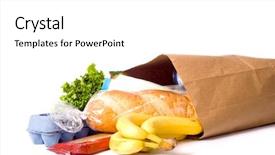  Presentation with bread - PPT theme featuring brown paper bag full background and a white colored foreground