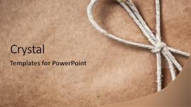  Presentation with brown paper sack - Amazing presentation theme having brown paper parcel with copy backdrop and a coral colored foreground