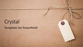  Presentation with space - Cool new slide set with brown paper parcel with copy backdrop and a coral colored foreground