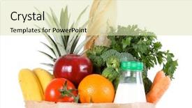  Presentation with brown paper bag - Audience pleasing presentation theme consisting of brown paper shopping bag filled backdrop and a soft green colored foreground