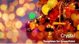  Presentation with brown - Beautiful slide deck featuring brown parquet against christmas backdrop and a crimson colored foreground