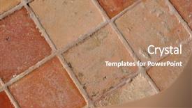  Presentation with paving - Cool new slide set with terracotta building materials masonry - brown paving backdrop and a coral colored foreground
