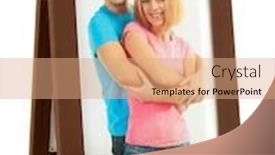  Presentation with picture frame - Beautiful theme featuring brown-photo-frame-with-picture backdrop and a coral colored foreground