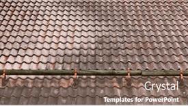  Presentation with sheet metal - Slides featuring brown-profile-roof-installed background and a violet colored foreground