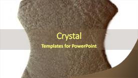  Presentation with brown leather - Presentation theme with brown real leather label isolated on white background and a tawny brown colored foreground