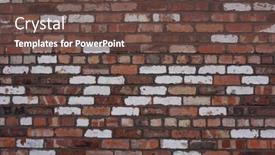  Presentation with red brick wall - Cool new PPT layouts with brown-red-and-white-mixed backdrop and a tawny brown colored foreground