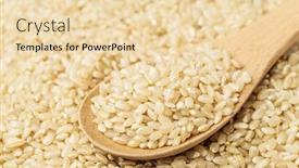  Presentation with brown rice - Audience pleasing slide set consisting of brown-rice-and-teaspoon backdrop and a lemonade colored foreground