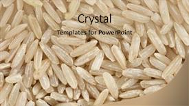  Presentation with rice bran - Colorful PPT layouts enhanced with brown rice background texture focus backdrop and a coral colored foreground