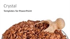  Presentation with brown rice - Presentation theme having brown rice heap close up macro isolated on white background background and a white colored foreground