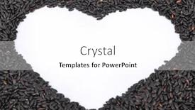  Presentation with brown rice - Slides having brown rice heart shape background and a white colored foreground