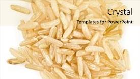  Presentation with brown rice - PPT layouts consisting of christmas image of two wine glasses with green cocktail caramel sticks and garland on blurred blue new year s background background and a coral colored foreground.