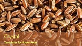  Presentation with rice grain - Beautiful presentation theme featuring brown-rice-whole-grain-rice backdrop and a red colored foreground