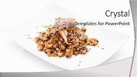  Presentation with brown rice - Amazing presentation theme having brown rice with shrimps backdrop and a white colored foreground