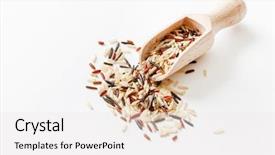  Presentation with brown rice - PPT theme enhanced with brown rice background and a white colored foreground