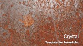  Presentation with texture steel sheet rust corrosion - Presentation theme consisting of brown rusted steel texture useful background and a  colored foreground