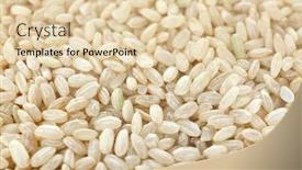  Presentation with rice grain - Slides featuring brown-short-grain-rice-background background and a lemonade colored foreground