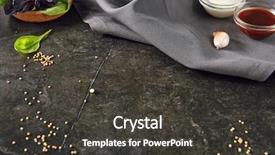  Presentation with soy sauce - Slide set enhanced with brown soy sauce and white background and a dark gray colored foreground