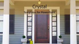  Presentation with stained glass - Colorful presentation theme enhanced with brown stained front door backdrop and a gold colored foreground