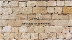  Presentation with stone - Slide set consisting of brown-stone-wall-texture background and a coral colored foreground