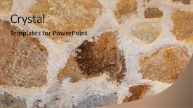  Presentation with build - Colorful presentation theme enhanced with brown stone wall to use backdrop and a coral colored foreground