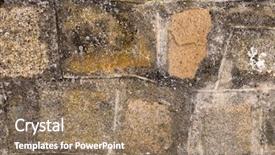  Presentation with build - Presentation theme featuring brown stone wall to use background and a coral colored foreground