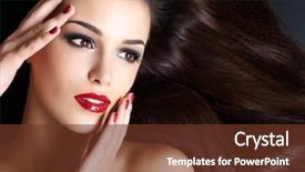 Presentation with dark green and red - Presentation theme with brown straight hairs and red background and a tawny brown colored foreground
