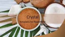  Presentation with coconut - Amazing presentation design having brown sugar and coco backdrop and a coral colored foreground