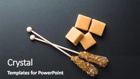  Presentation with crystals - Colorful theme enhanced with brown sugar crystals on stick backdrop and a  colored foreground