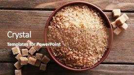  Presentation with sugar cubes - Theme featuring brown sugar cubes and crystal background and a tawny brown colored foreground