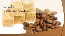  Presentation with sugar cubes - Audience pleasing presentation design consisting of brown sugar cubes and grain coffee backdrop and a blonde colored foreground
