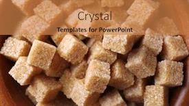 Presentation with sugar cubes - Presentation theme featuring brown-sugar-cubes-in-bowl background and a coral colored foreground