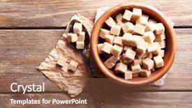  Presentation with sugar cubes - Amazing presentation theme having brown sugar cubes in bowl backdrop and a tawny brown colored foreground
