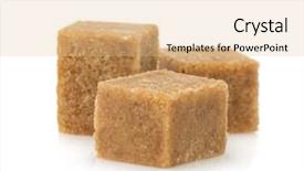  Presentation with sugar cubes - Presentation design with brown sugar cubes isolated background and a lemonade colored foreground