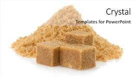  Presentation with sugar cubes - PPT theme enhanced with brown sugar cubes isolated background and a white colored foreground
