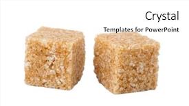  Presentation with sugar cubes - Cool new presentation theme with brown sugar cubes isolated backdrop and a white colored foreground