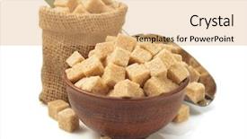  Presentation with cane - Cool new presentation with brown sugar cubes isolated backdrop and a coral colored foreground